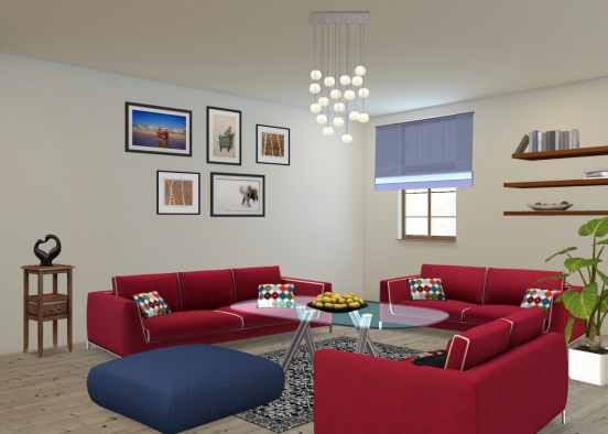 Red and comfort Design Rendering