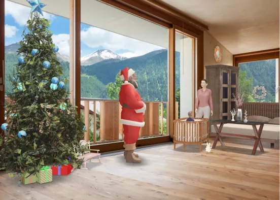 Christmas 🎄 time  I  finally got that little kid 🧒 in the crib its so cute🧒 Design Rendering
