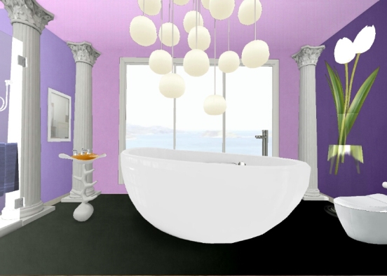 Bath room garden Design Rendering