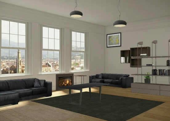 Future Living Room  Design Rendering