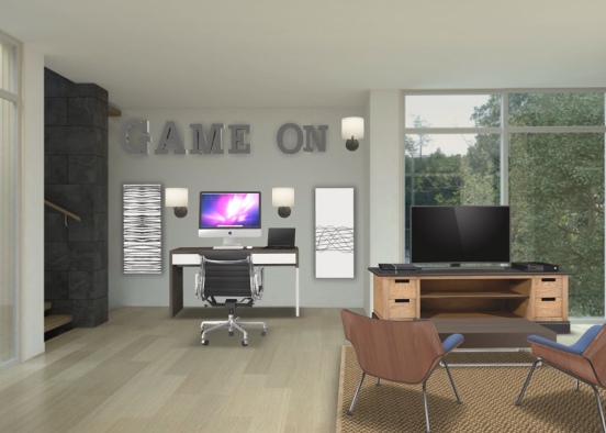 video game room  Design Rendering