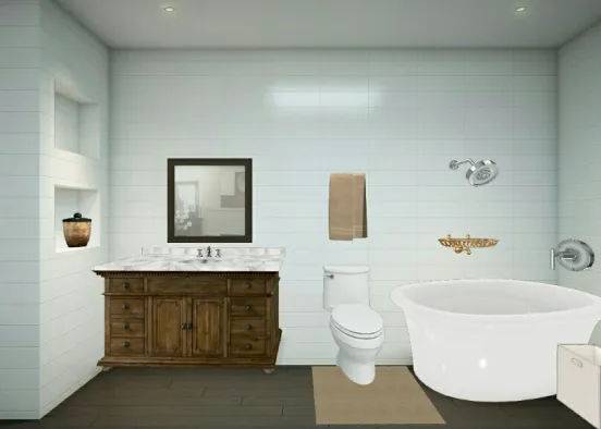 Современная ванная Design Rendering
