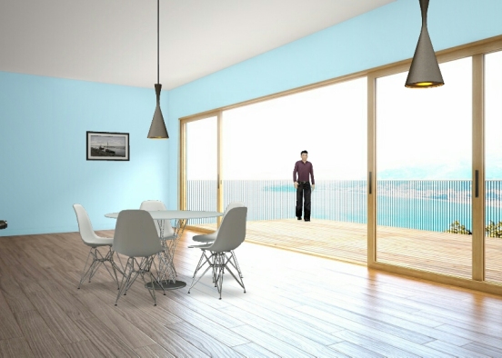 Seaside dinning room Design Rendering