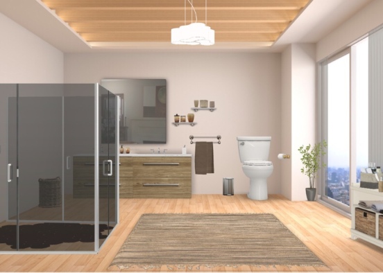 bagno con doccia 🚿 Design Rendering