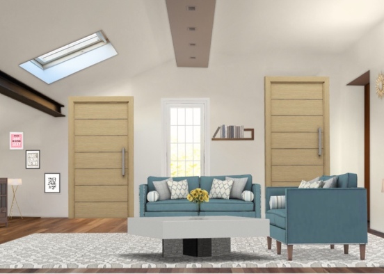 upstairs hideaway living room #EmptyRoomContest  Design Rendering