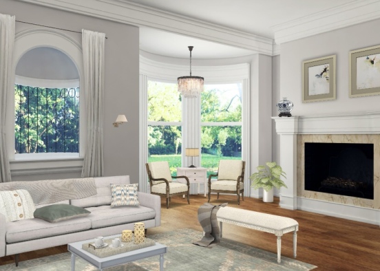Classic livingroom Design Rendering