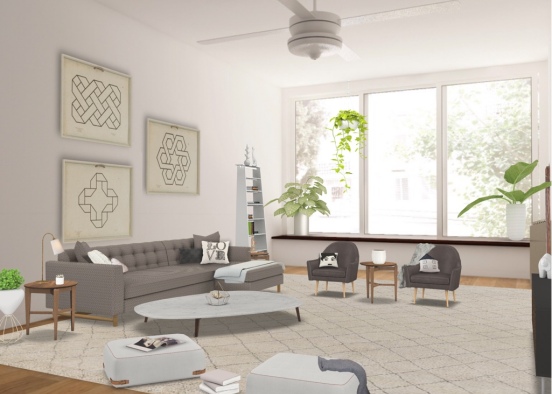 apartment living room  Design Rendering
