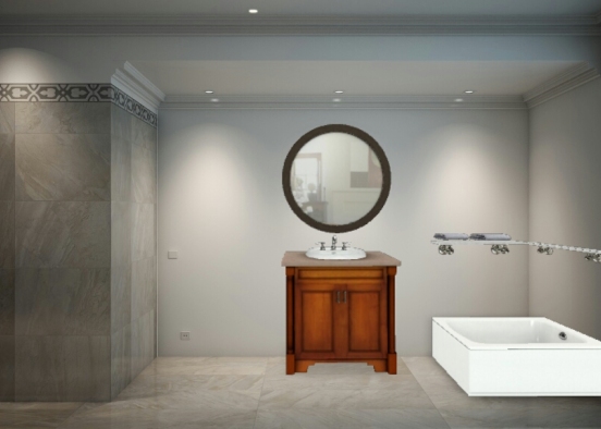Salle de bain à finir  Design Rendering