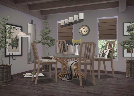 Eco living - dining room 🌿🌿🌿 Design Rendering
