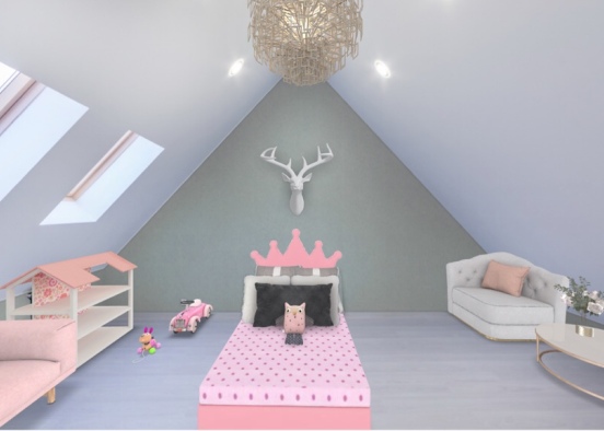 baby girl room  Design Rendering