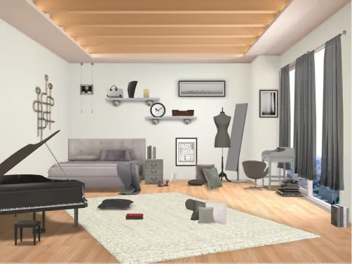 glamour New York bedroom 