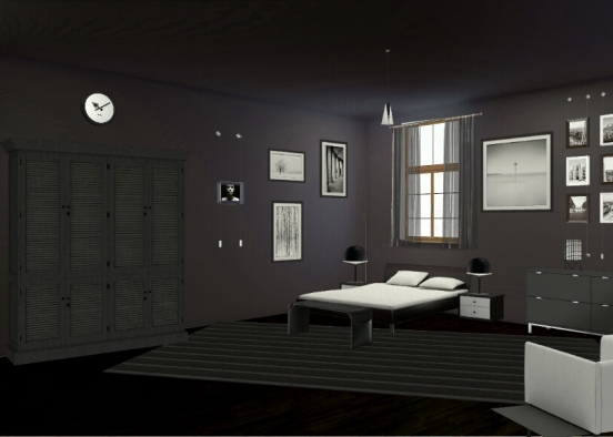 Black room Design Rendering