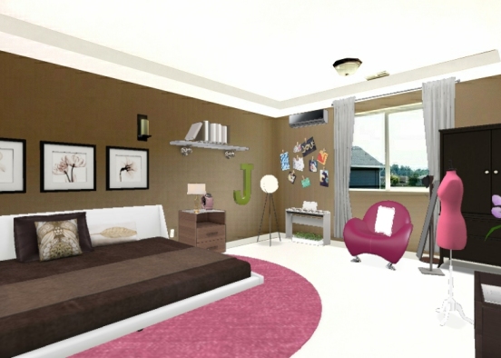 My first design for a Girly Room!!!! 💕 Design Rendering