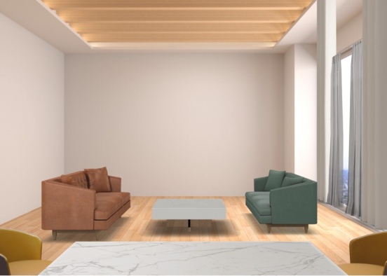 Eclectic Living Room Design Rendering