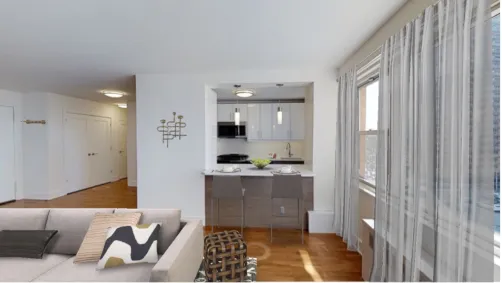My apartment: Kitchen bar stool area