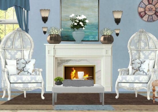 Living room vintage 💟 Design Rendering