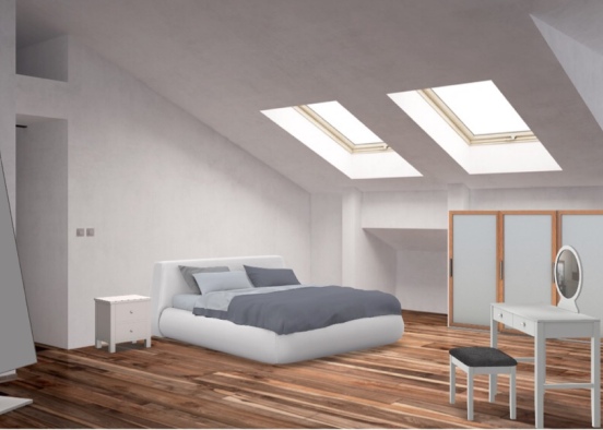 Bedroom Loft Design Rendering