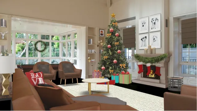 Cozy Christmas living space 