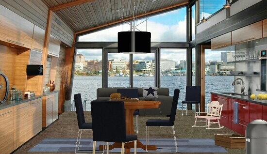 House. Boat  Design Rendering