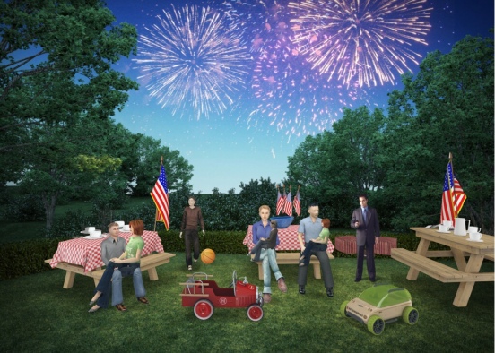 Happy 4rth of July Design Rendering