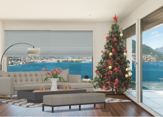 Christmas tree living room Design Rendering