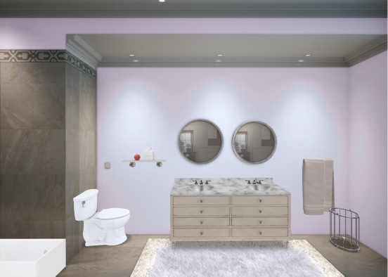 Master Bathroom Design Rendering