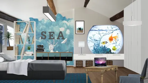 Bright sea bedroom 