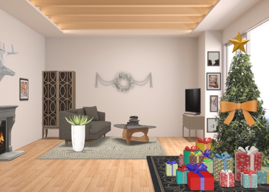x-mas living room  Design Rendering