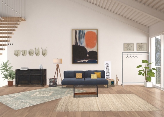 studio living room  Design Rendering