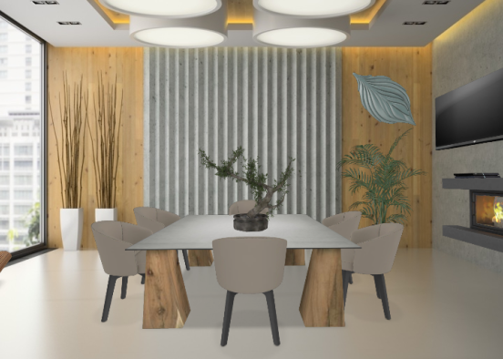 Modern dining room  Design Rendering