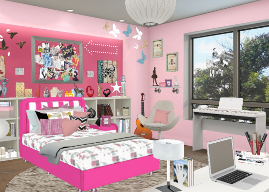 Disney violetta inspired bedroom  Design Rendering