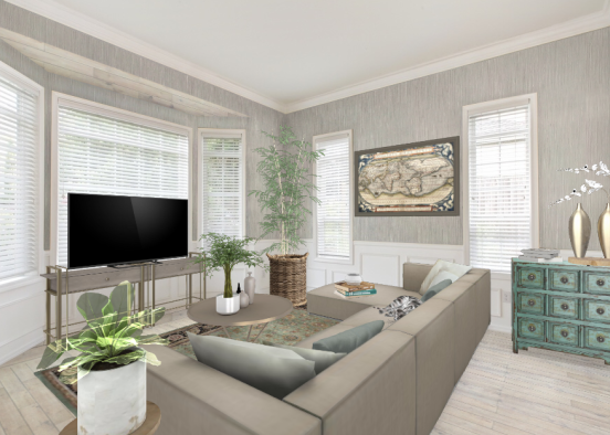 Lovely living room  Design Rendering