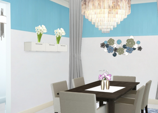 Basement Dining Room Design Rendering