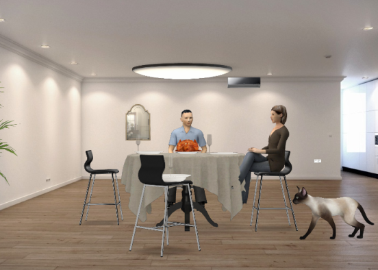 A dinning room  Design Rendering