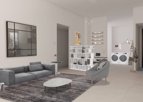 small apartment living room  Design Rendering