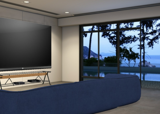 Oceanside TV Room Design Rendering