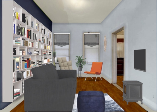 767 Harvard St remodel - living room  Design Rendering