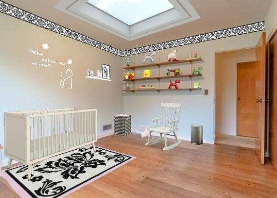 Baby girl nursery Design Rendering
