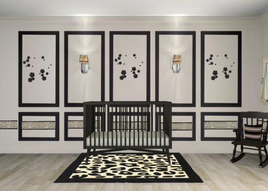 Nursery or baby girl Design Rendering