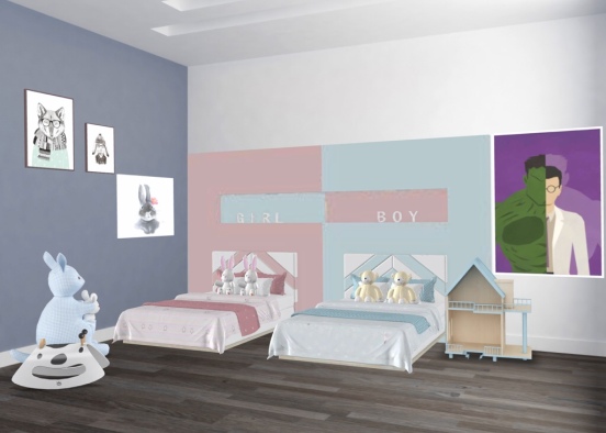 Lyla and Johns room Design Rendering