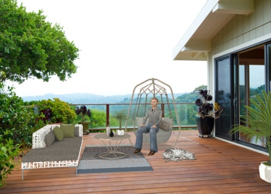 outdoor balcony  Design Rendering