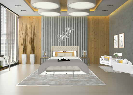 Beautiful Bedroom  Design Rendering