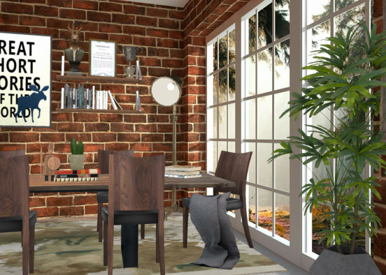 Dining Library Design Rendering