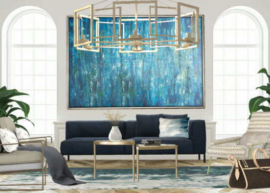 Glamorous living room Design Rendering