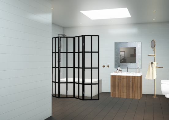 Stylish bathroom Design Rendering
