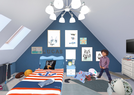 Dormitorio de niño Design Rendering