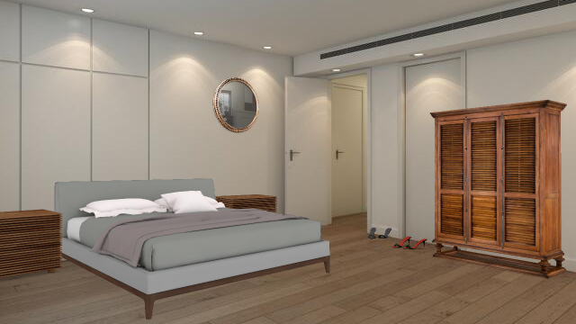 Modern Bedroom Design Rendering