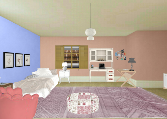 Girl bedroom by glori Design Rendering