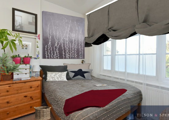 Twin bedroom Design Rendering