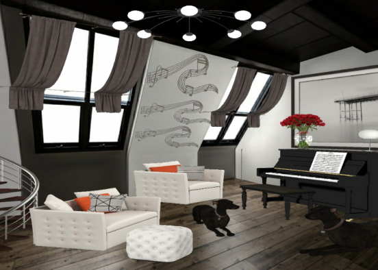 A lil music in the basement. Design Rendering